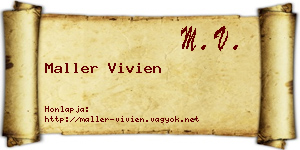 Maller Vivien névjegykártya